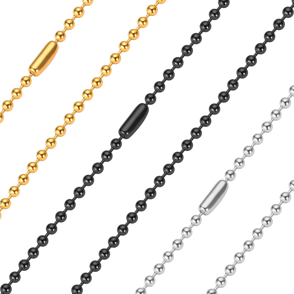 Steel Ball Chain Round Beads Material Necklaces