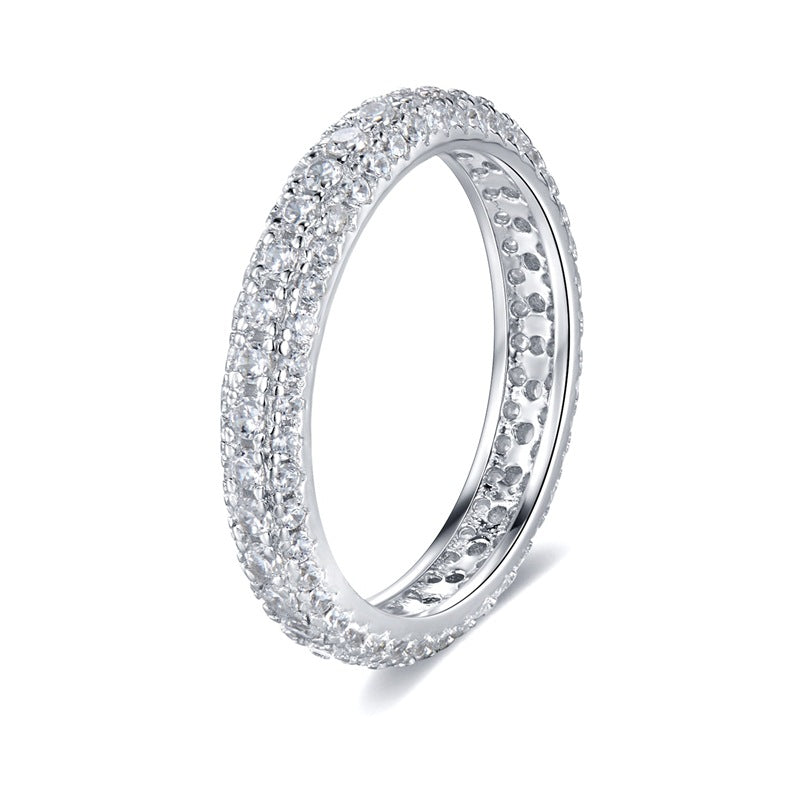 Jewelry Sier Fashion Simple Series Zircon Rings