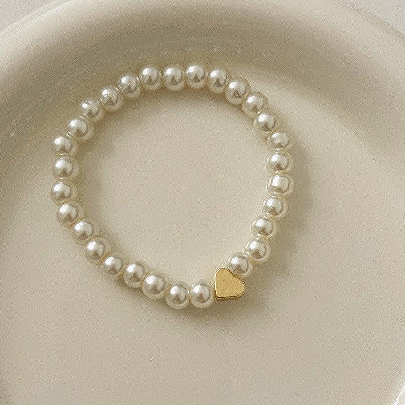 Twin Pearl Light Luxury Minority Exquisite Elastic Bracelets