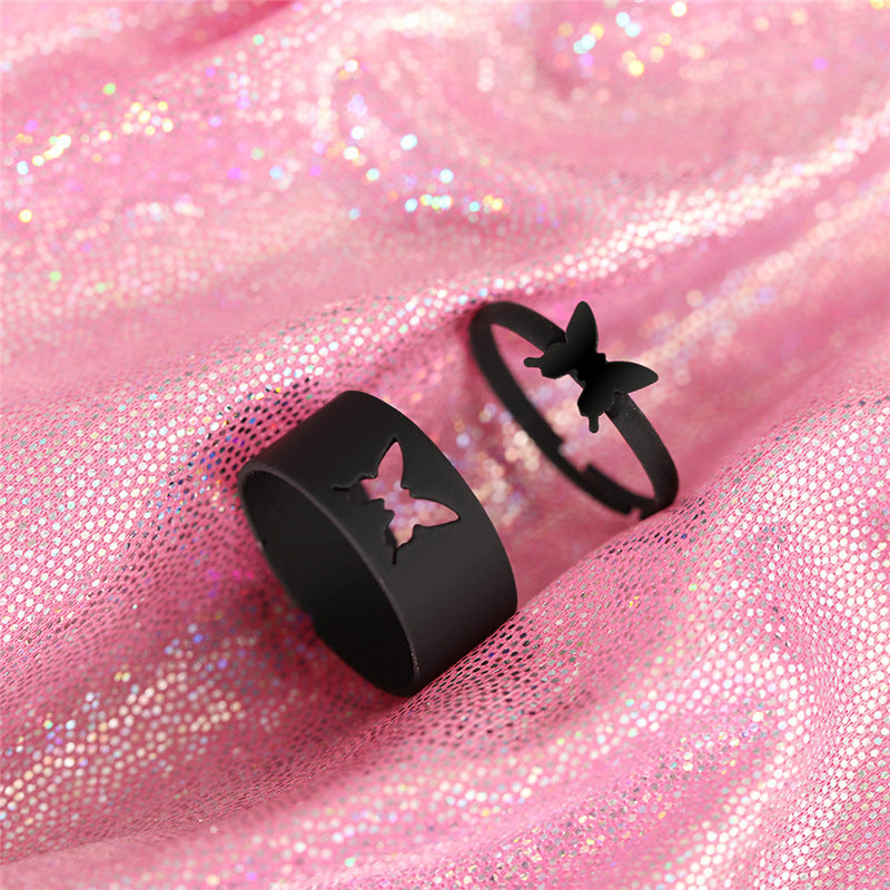 Suit 2 Set Creative Personality Butterfly Rings