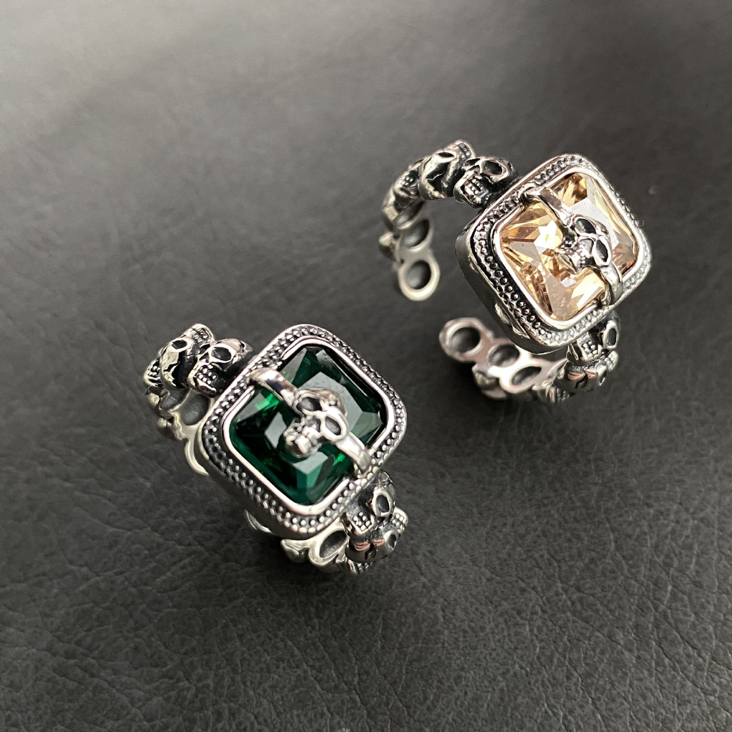 Women's Zircon Skull Open For Trendy Light Luxury Rings