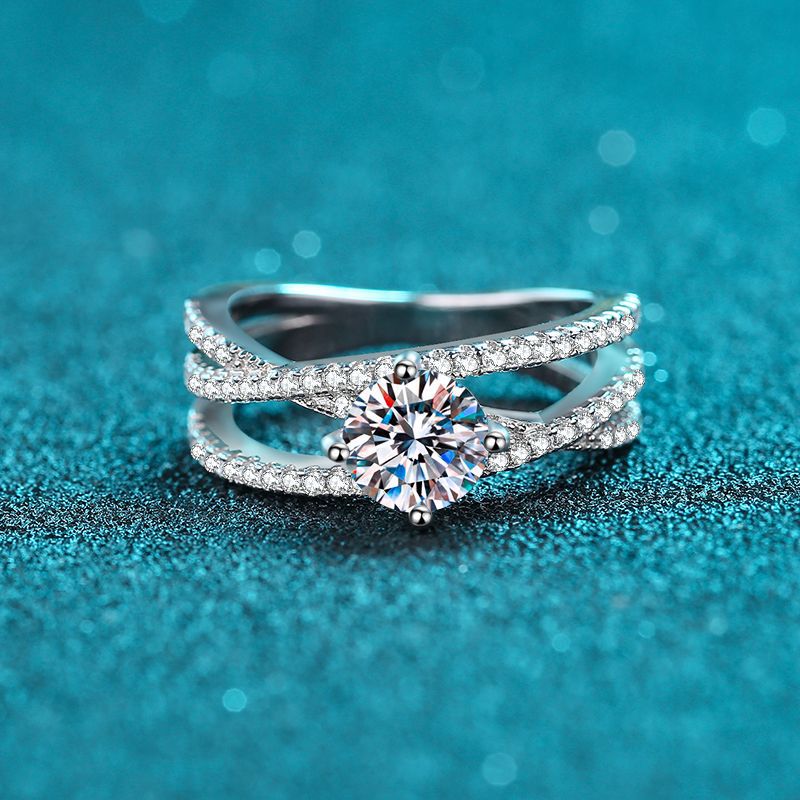 Women's Sier For Light Luxury Cross Hollow Out Rings