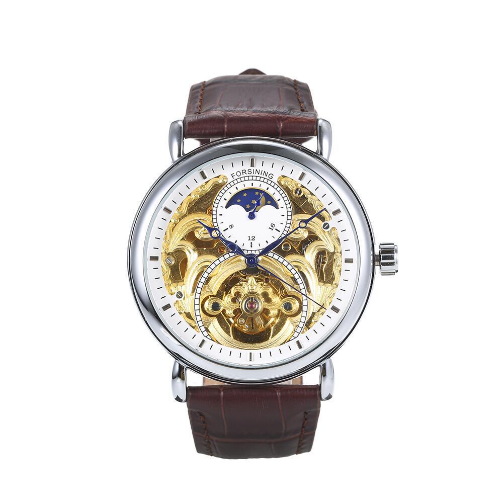 Men's Fashion Transparent Bottom Automatic Watch Casual Mechanical Watches