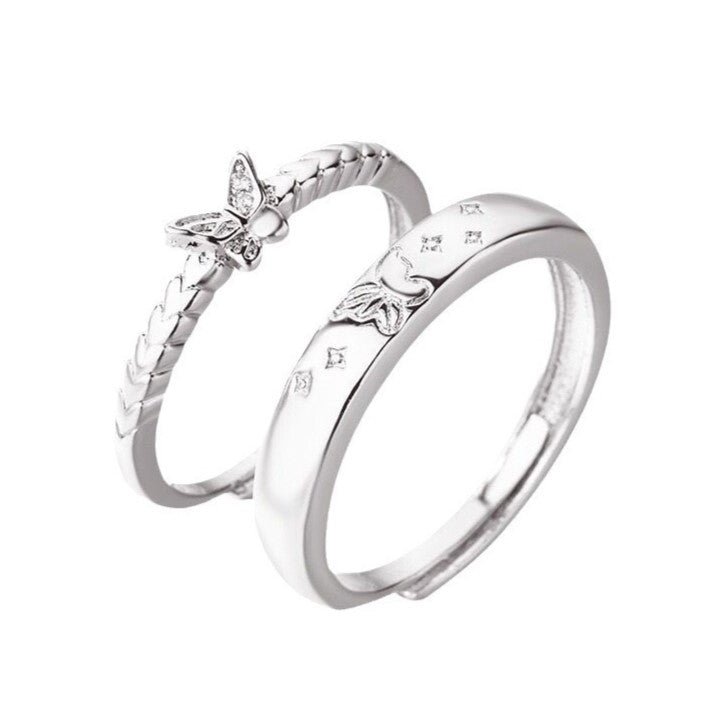 Women's & Men's One Pair Open Adjustable Light Luxury Sweet Rings