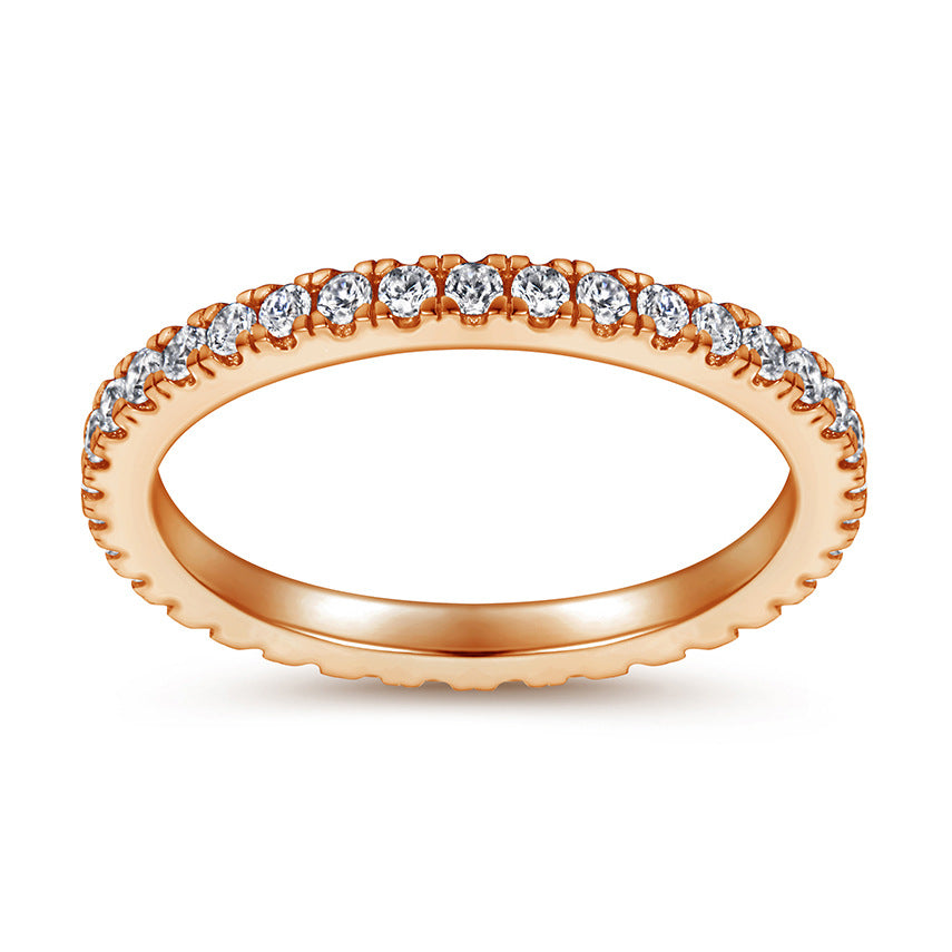 Women's Sterling Sier For Zircon Set Engagement Rings