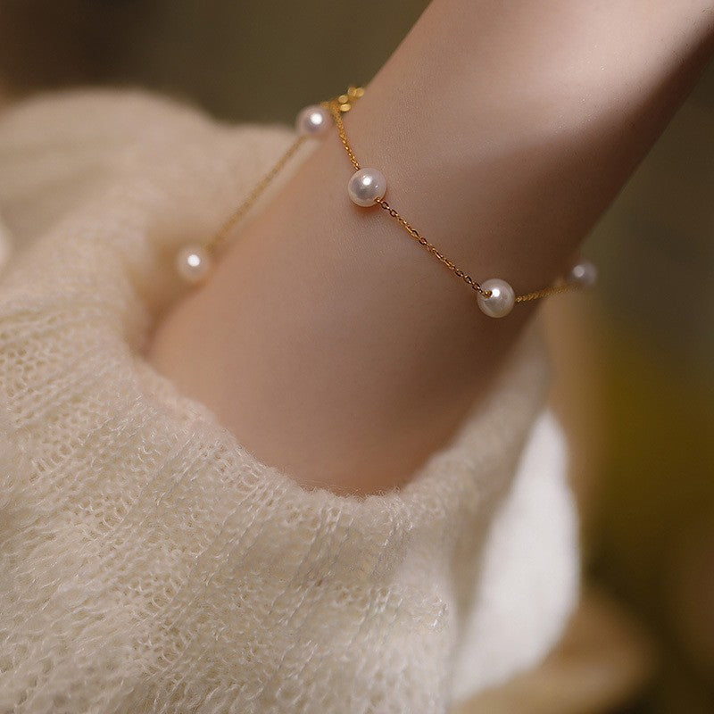 Broken Sier Natural Freshwater Pearl Niche High-grade Beaded Bracelets