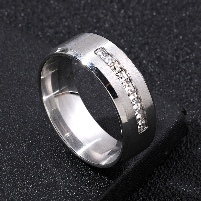 Fashion Beveled Carved Diamond Square Source Rings