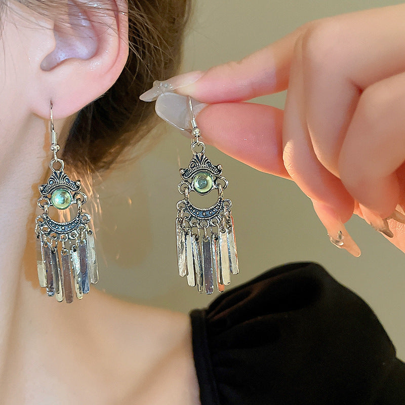 Sier Needle Ethnic Style Artificial Crystal Rings