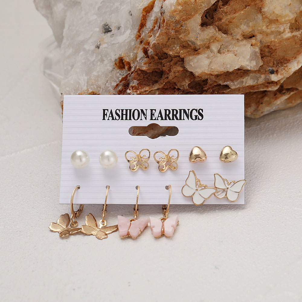 Suit Pairs Of Creative Simple Acrylic Earrings
