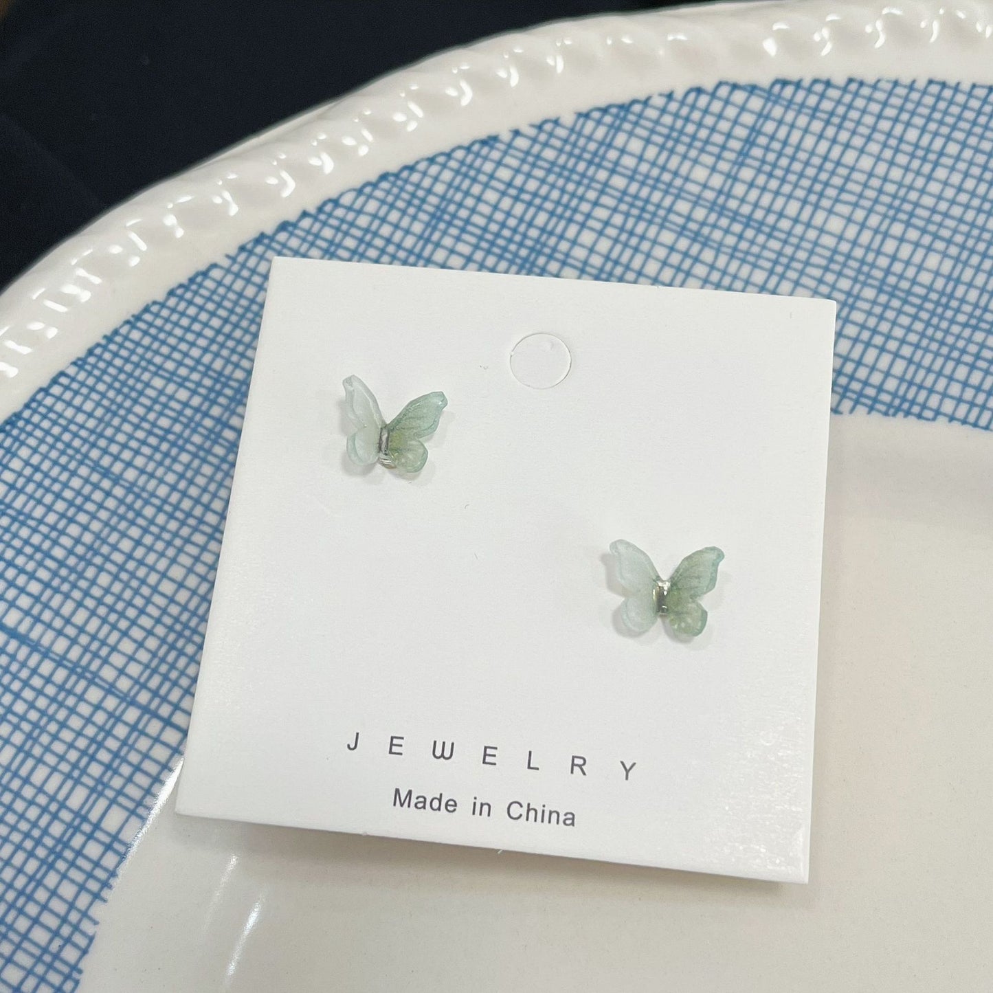 Fairy Three-dimensional Butterfly Suit Sier Small Earrings