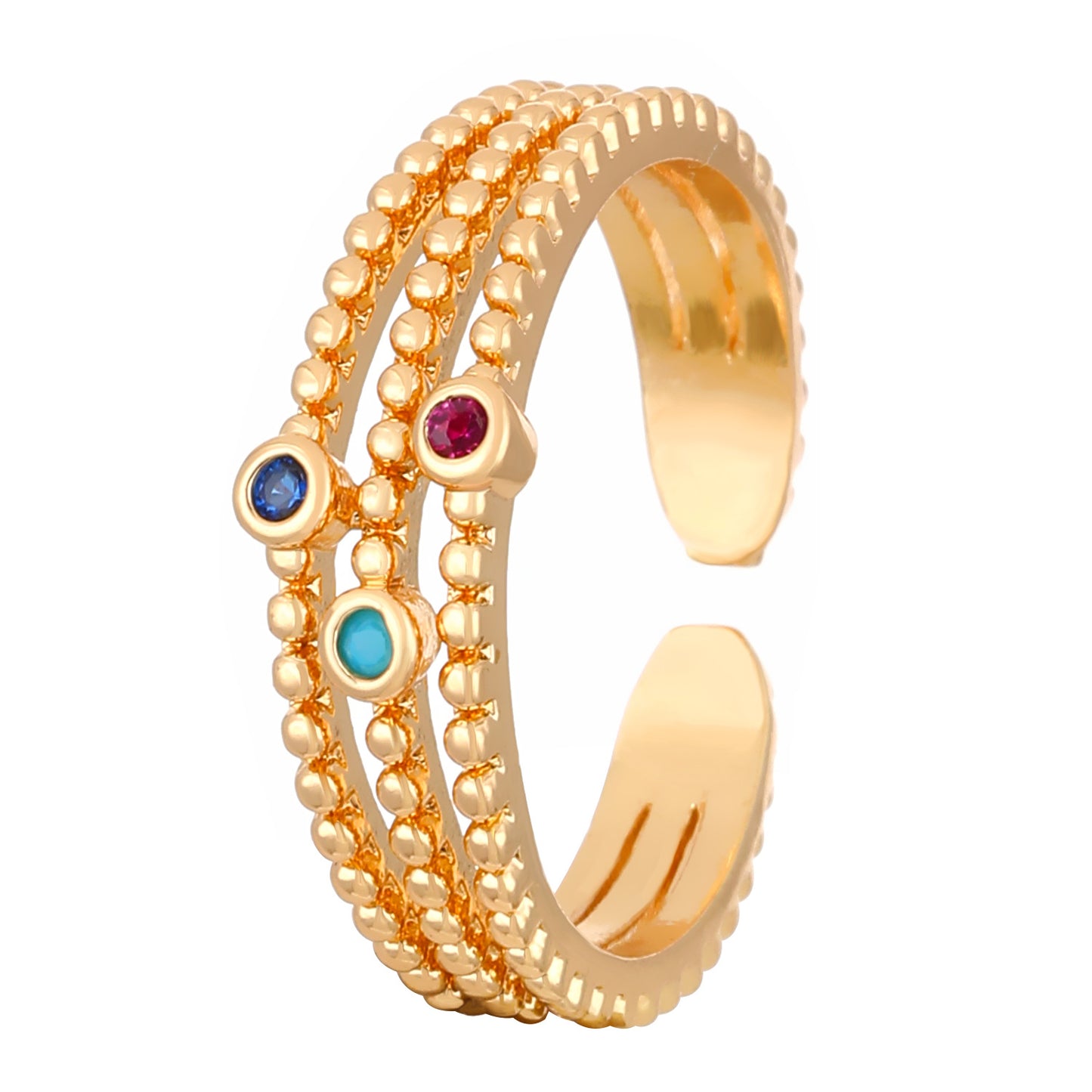 Children's Heart-shaped Light Extravagant Love Heart Open Personality Fashion Design Rings