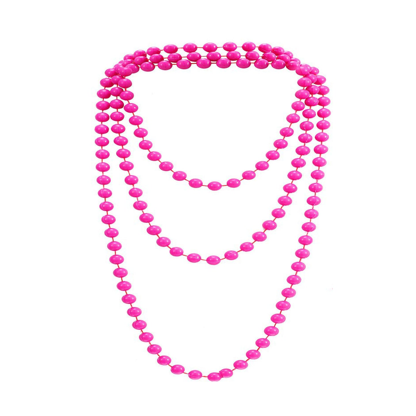 Women's Neon Color Pearl Party Dress Up Accessories String Necklaces