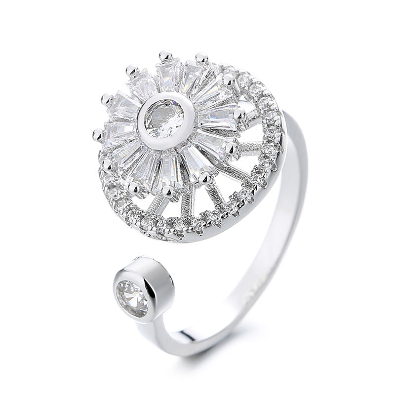 Female Rotating Clover Niche Opening Adjustable Rings