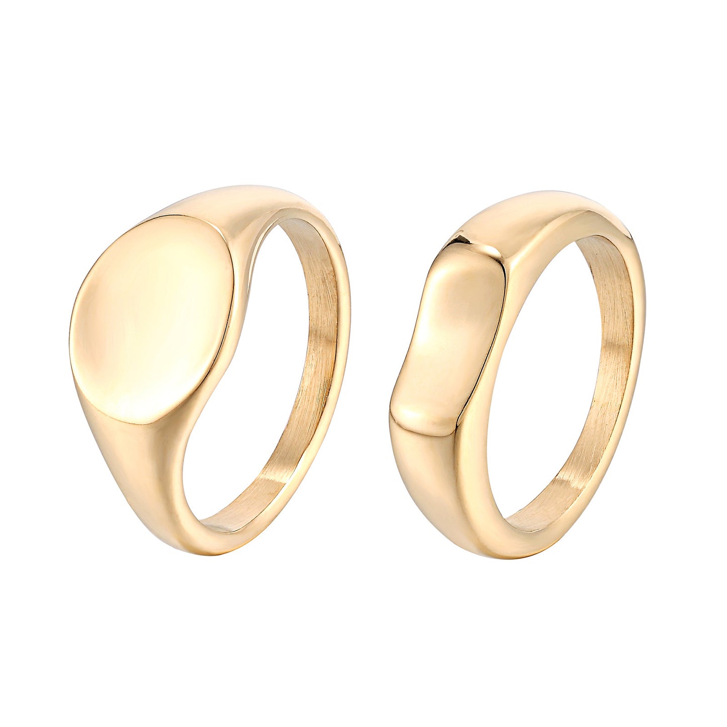 Geometric Titanium Steel Simple Female Gold Rings