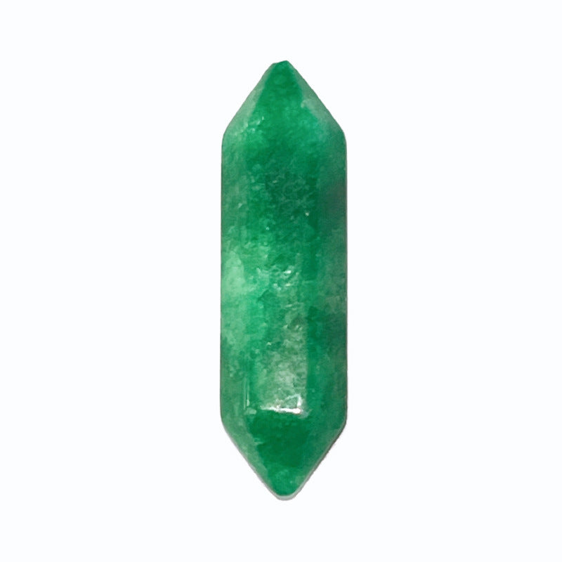 Stone Crystal Bullet Double Pointed Hexagon Prism Pendants