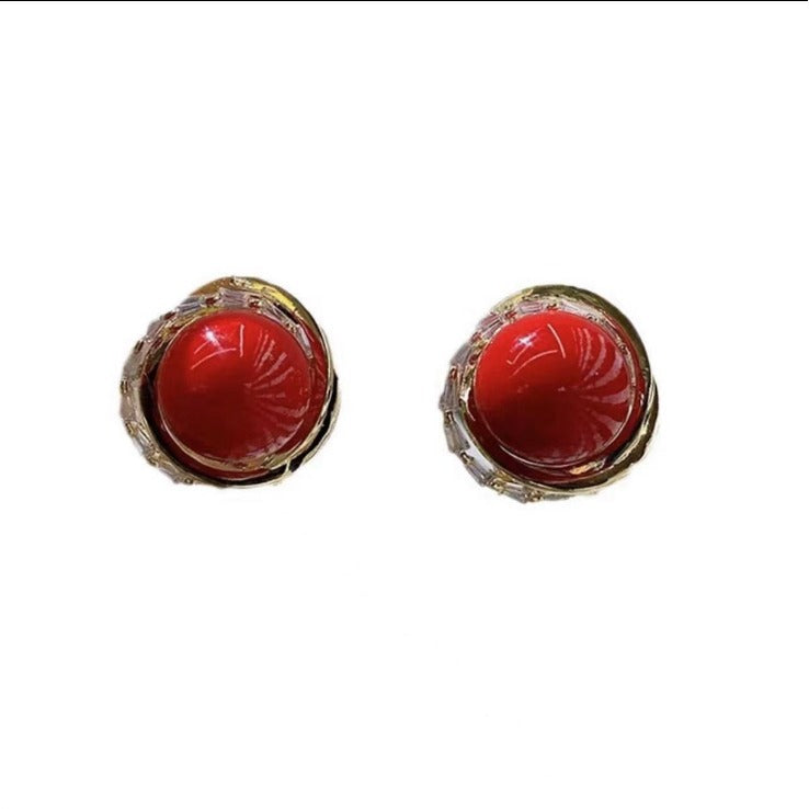 Women's Eyes Pearl Retro Fashion Sier Needle Earrings