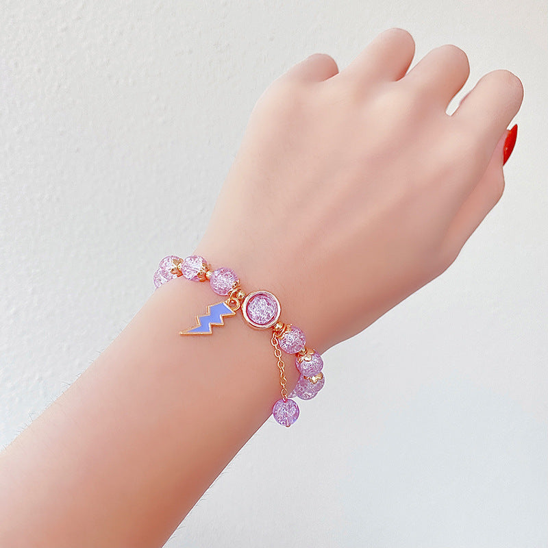 Hand Beading Glass Cute Princess Cartoon Bracelets