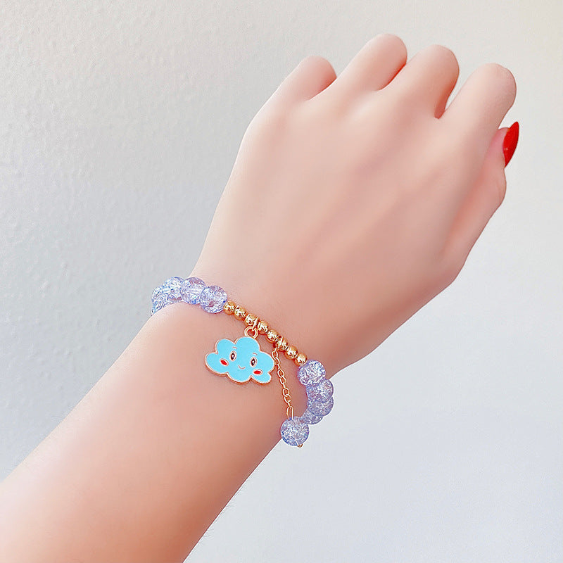 Hand Beading Glass Cute Princess Cartoon Bracelets