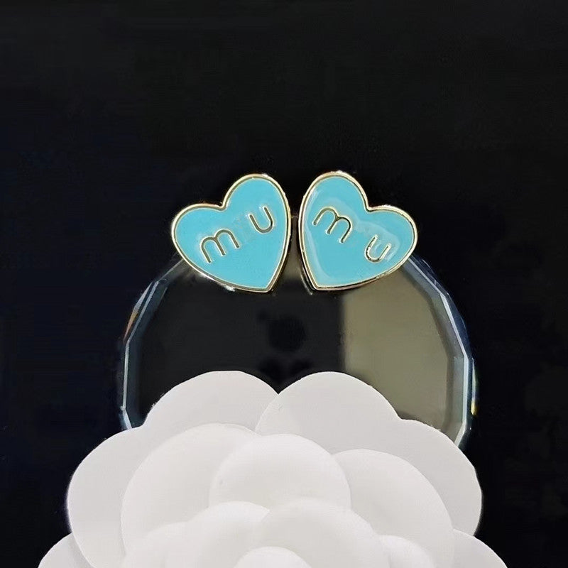 Women's & Men's Quality Collection Trending Rhinestone Letters Sier Earrings