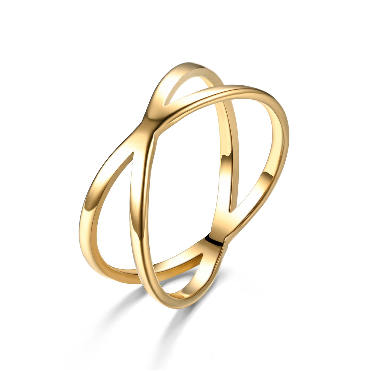 Women's Steel Cross Hollow Niche Personality Titanium Rings