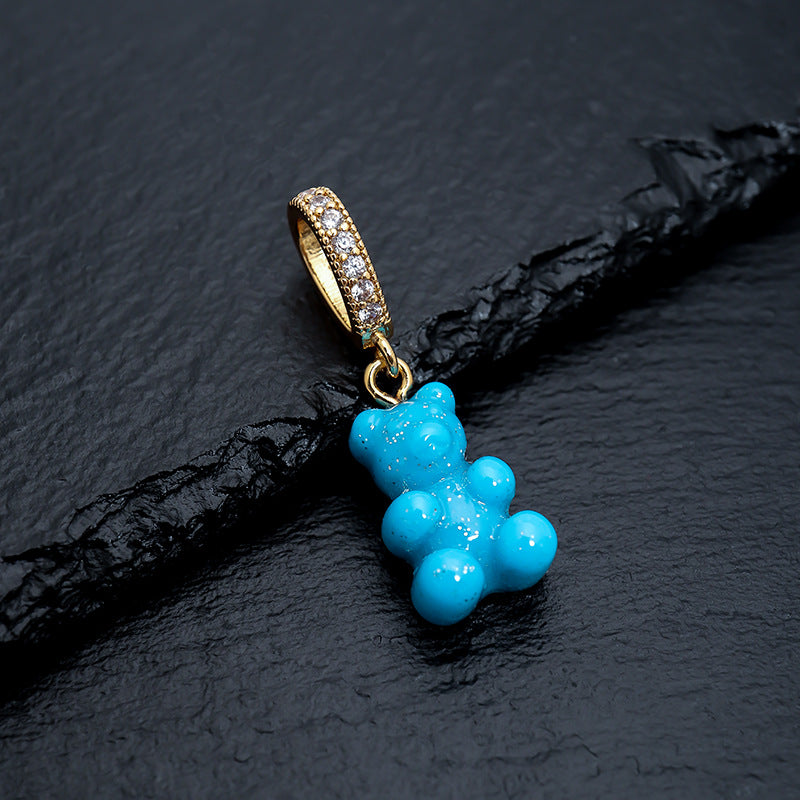 Women's Gummy Bear Versatile Candy Resin Personalized Pendants
