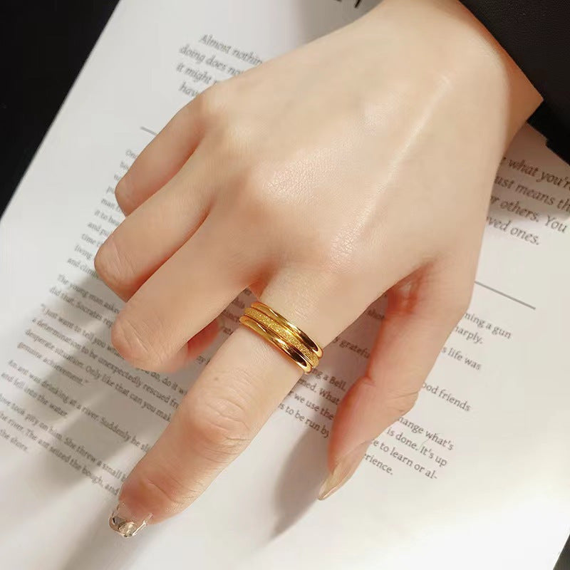 Simple Titanium Steel Female Fashion Personality Rings