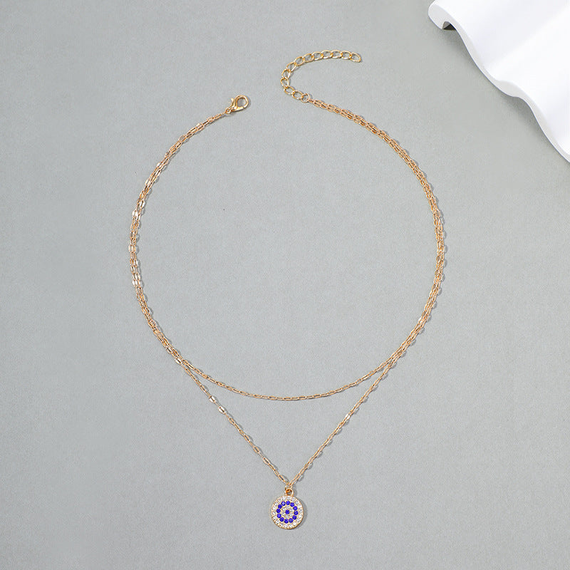 Women's Crystal Gold-plated Devil's Eye Fashion Personality Alloy Necklaces