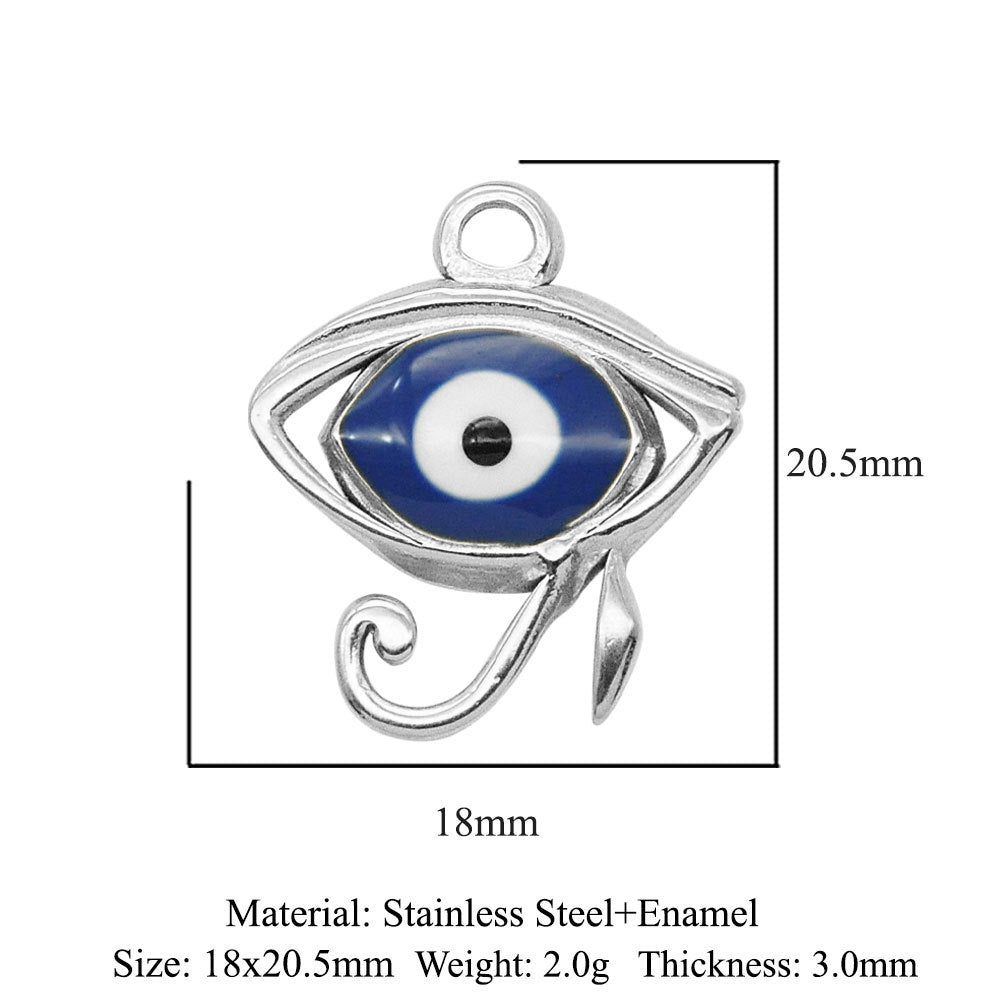 Stainless Steel Peach Heart Oval Water Drop Eyes Pendants