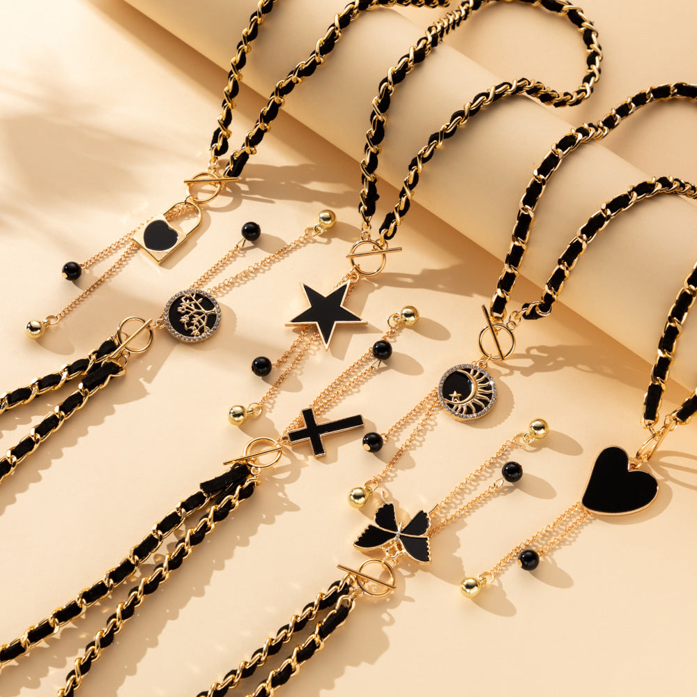 Love Fritillary Cold Style Clavicle Chain Necklaces