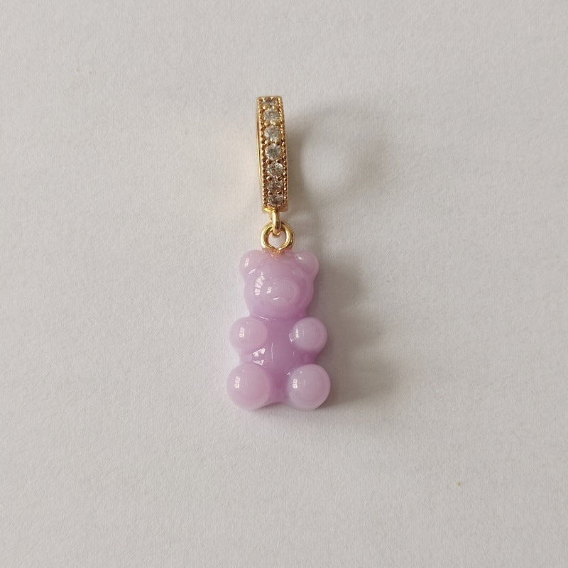 Women's Gummy Bear Versatile Candy Resin Personalized Pendants