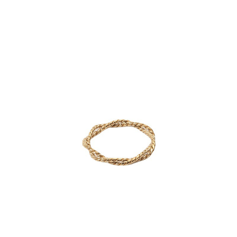 Gold-plated Double-line Twisted Fashion Braided Knuckle Bracelets