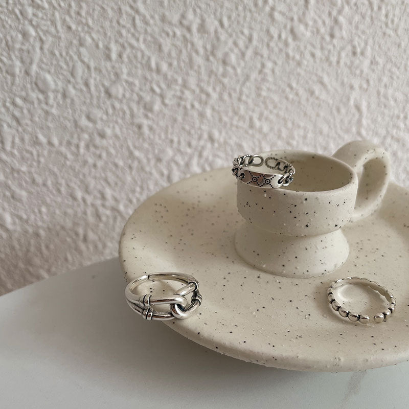 Design Female Simple Cold Style Chain Rings