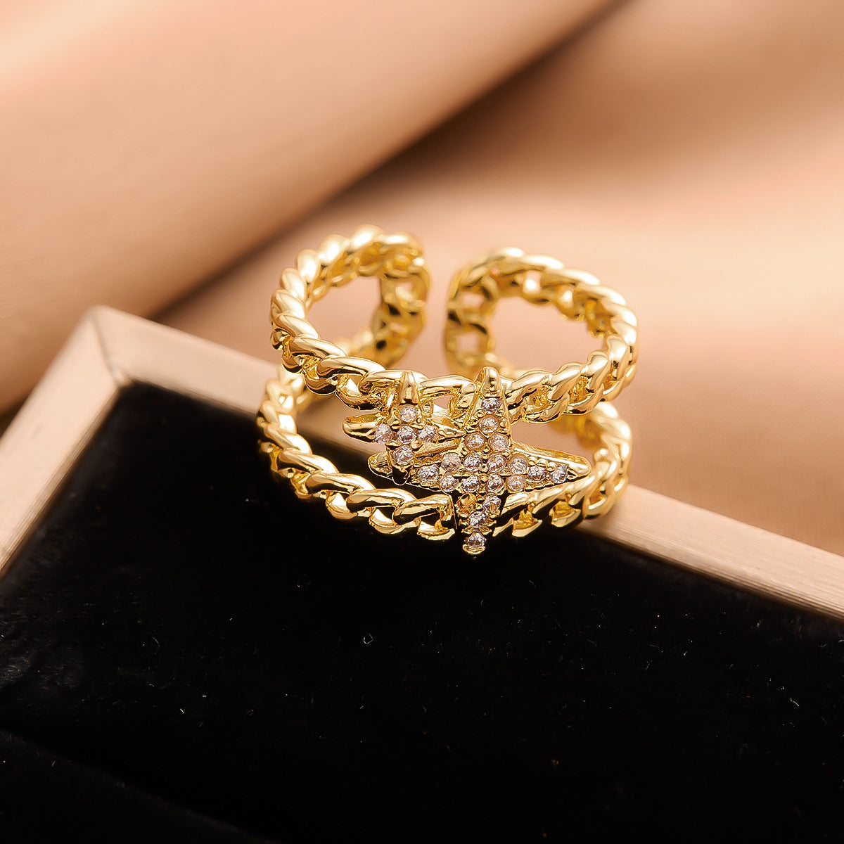 Real Gold Plated Copper Female Niche Rings