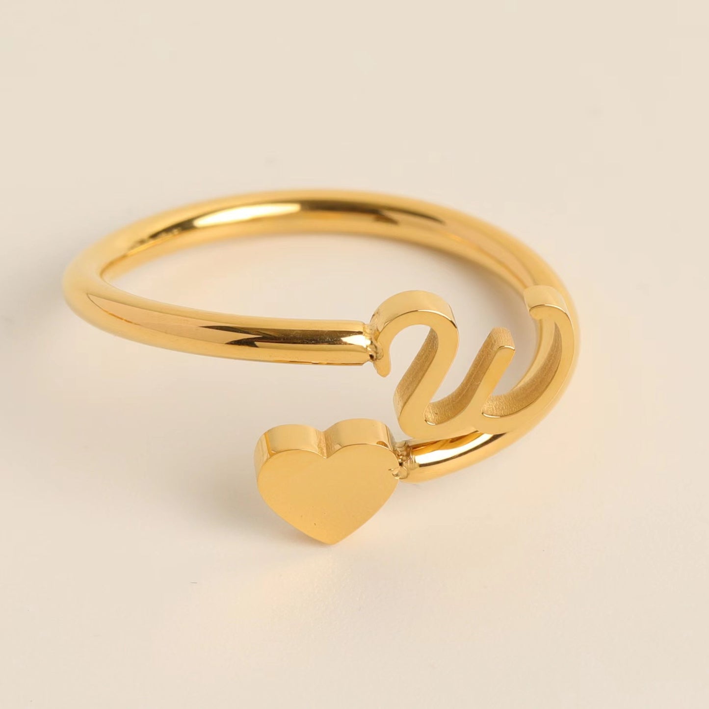 Three-dimensional Love Little Finger Open Adjustable Rings