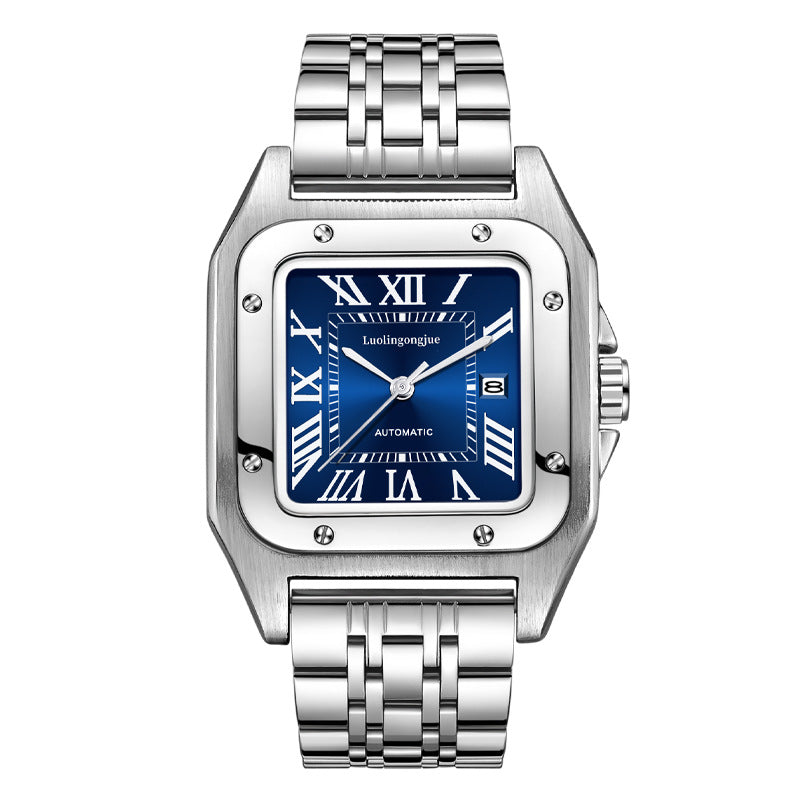 Men's Striped Automatic Watch Atmospheric Large Dial Mechanical Watches