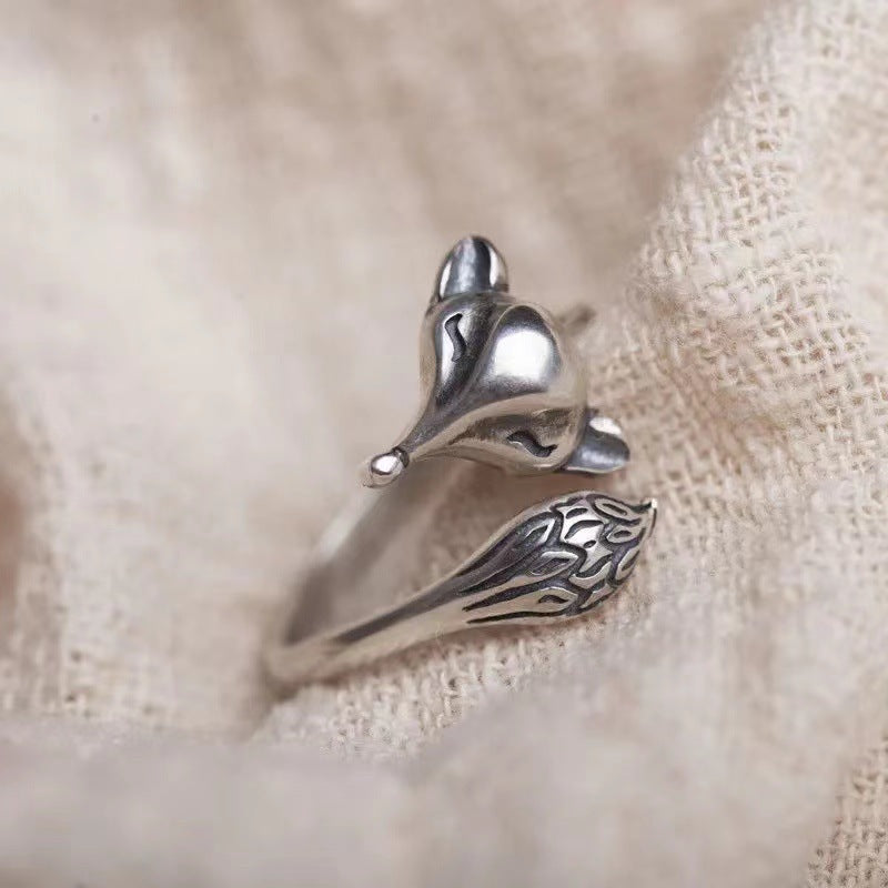 Vintage Prime Sier Fox Female Open Alloy Rings