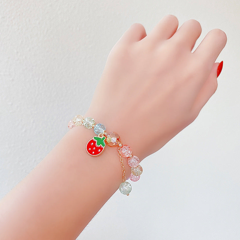 Hand Beading Glass Cute Princess Cartoon Bracelets