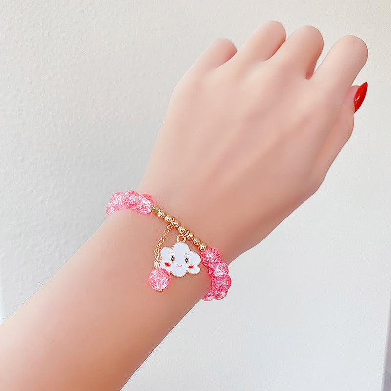 Hand Beading Glass Cute Princess Cartoon Bracelets