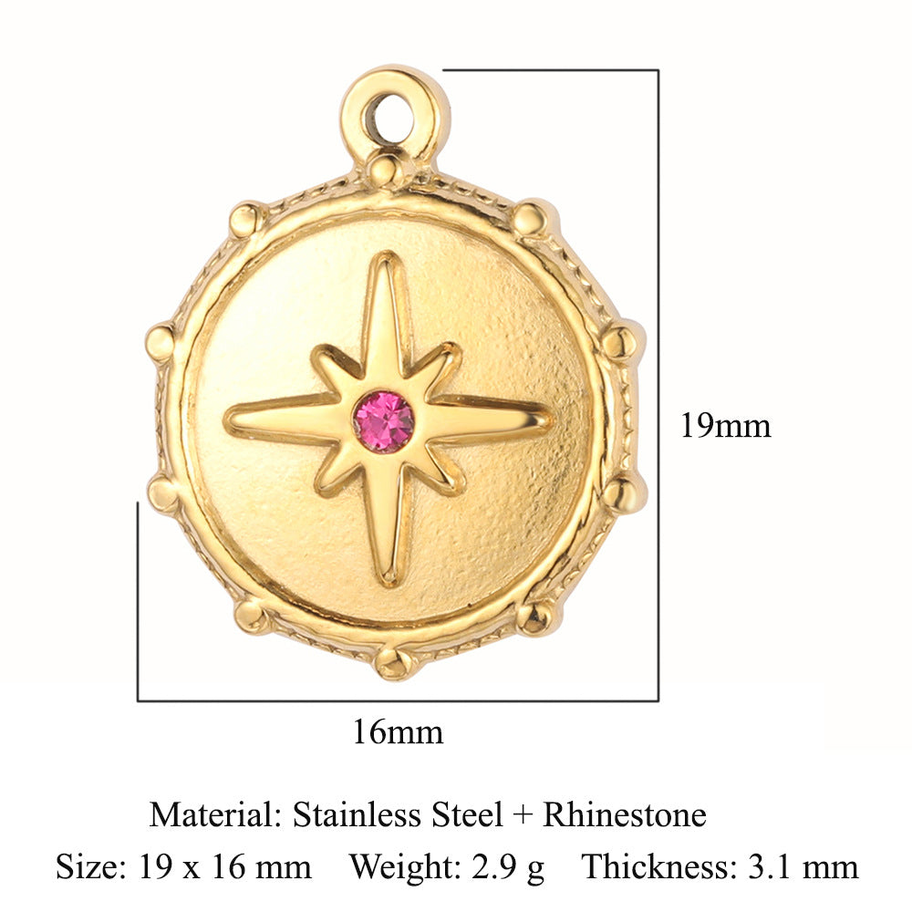 Titanium Steel Sun Ornament Accessories Star Pendants