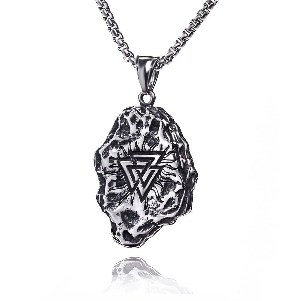 Men's Style Eagle Personality Titanium Steel Retro Necklaces