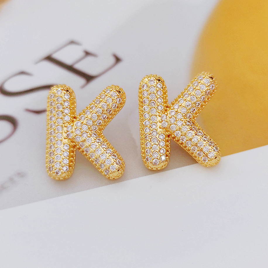 Fashion Balloon Bubble Cute Chubby English Earrings