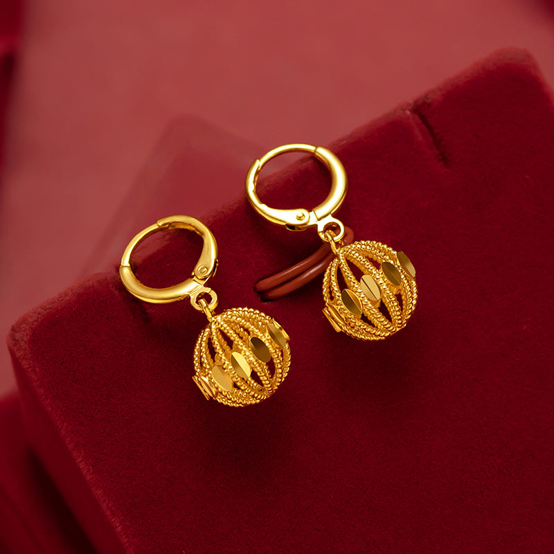 Women's Gold Simulation Ethnic Style Hollow Floral Rings