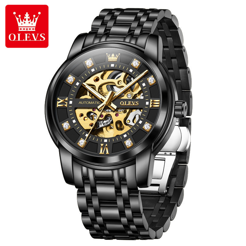 Men's Watch Luminous Waterproof Fashion Hollow Mechanical Watches