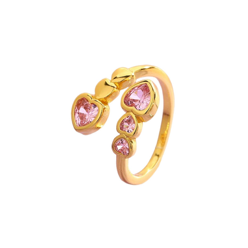 Selection Does Not Fade Pink Diamond Heart-shaped Female Rings