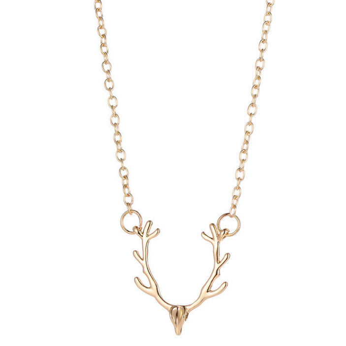 New Christmas Small Antlers Female Accessories Necklaces