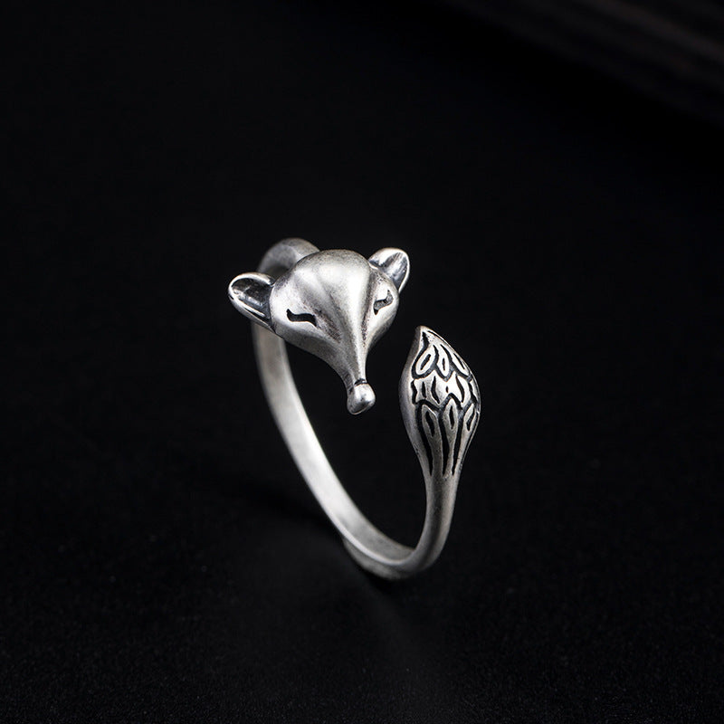 Vintage Prime Sier Fox Female Open Alloy Rings