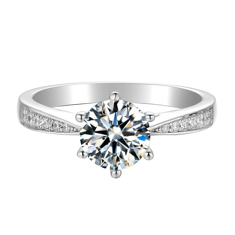Moissanite Diamond Color Micro Inlaid Karat Marriage Proposal Rings