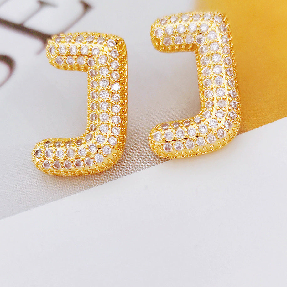 Fashion Balloon Bubble Cute Chubby English Earrings