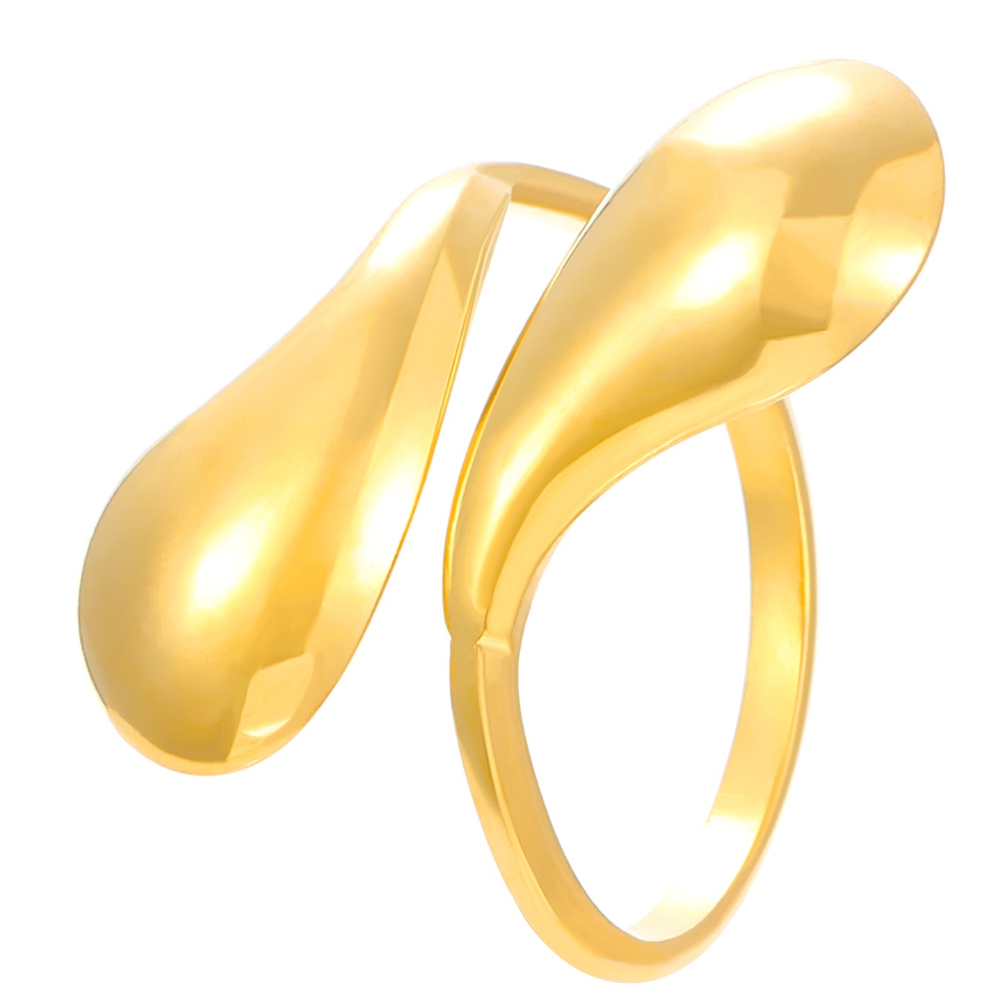 Advanced Exaggerated Stainless Steel Female Flower Rings