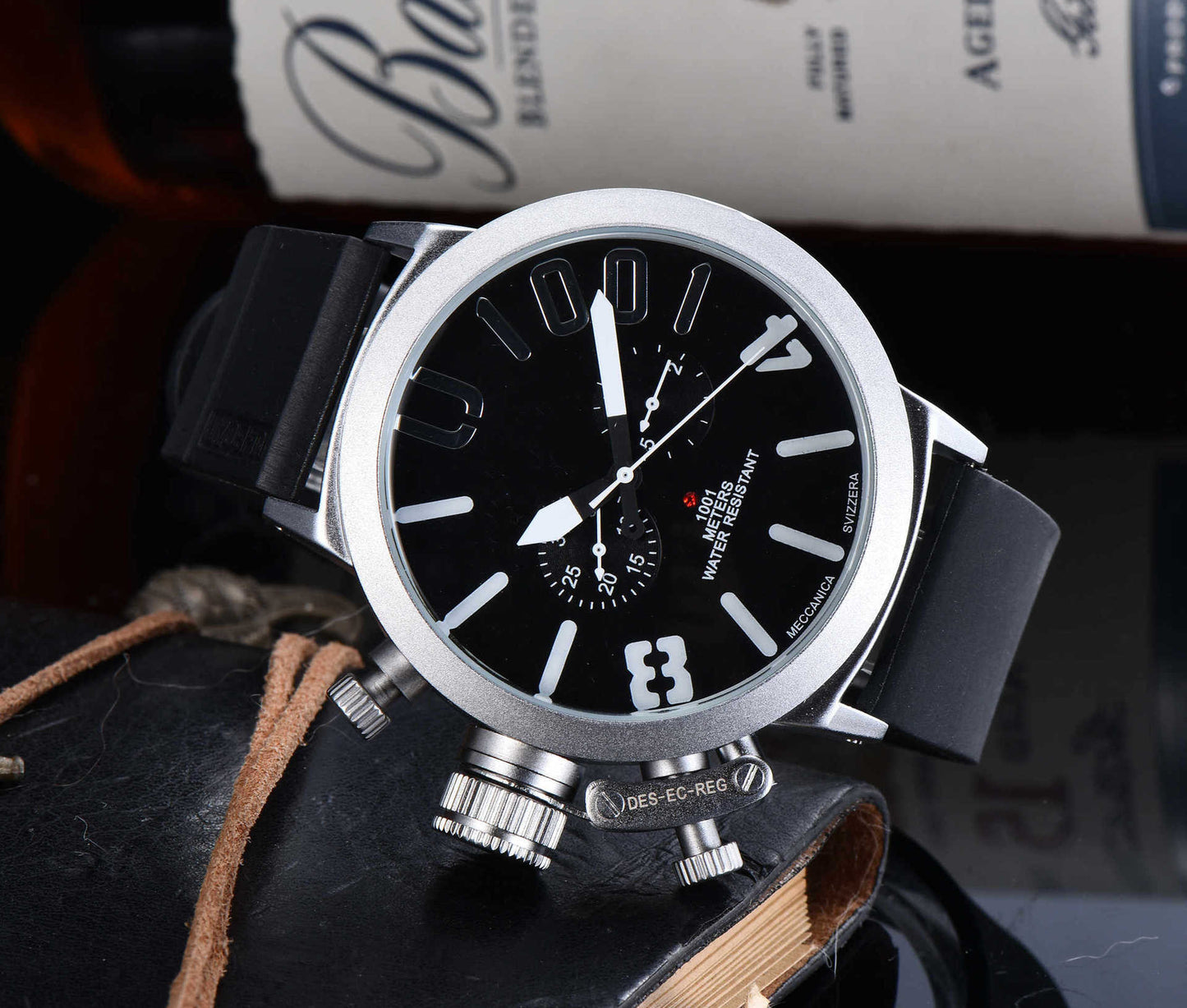Men's Automatic Large Plate Watch With Hair Mechanical Watches